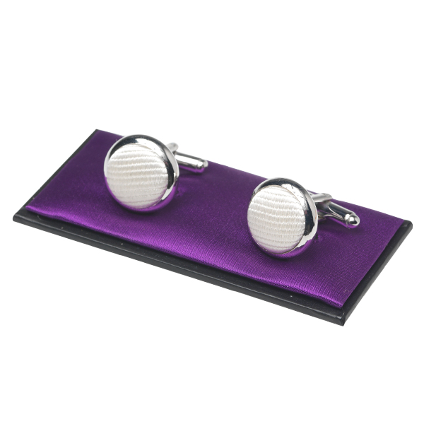 Boutons de manchette homme blancs (1)