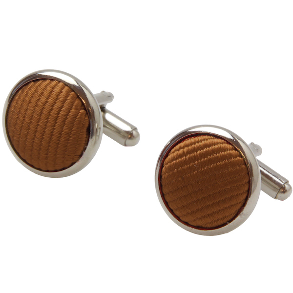 Boutons de manchette homme brun clair (1)