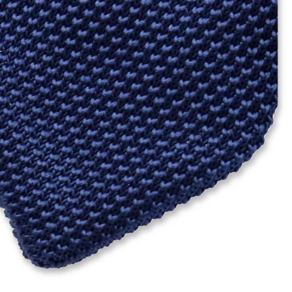 Cravate tricot Bleu foncé (2)