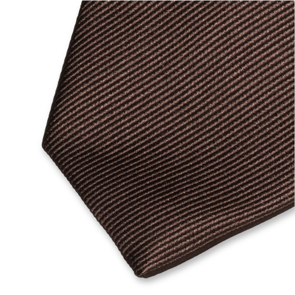 Cravate slim marron foncé (2)