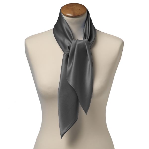 Foulard polyester gris foncé - carré (2)