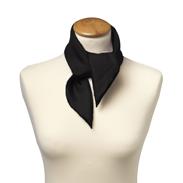 Foulard soie noir carré (2)