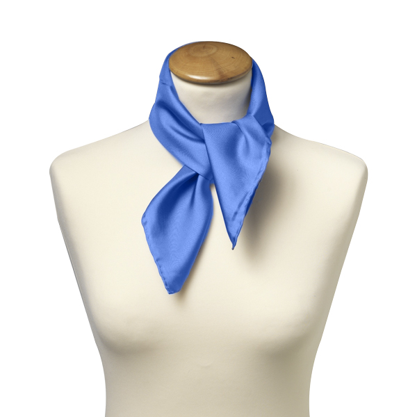 Foulard soie bleu - carré (2)