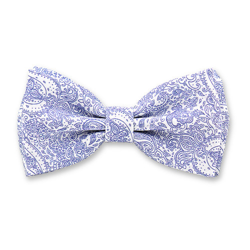 Noeud Papillon Paisley Bleu Blanc (1)