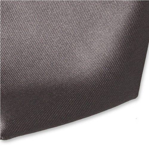 Cravate gris foncé en satin polyester (2)