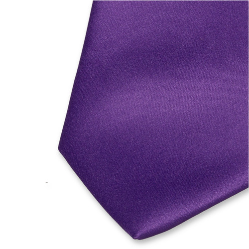 Cravate violette en satin polyester (2)