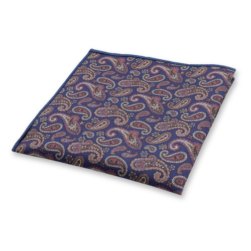 Pochette de costume Paisley Bleu (1)