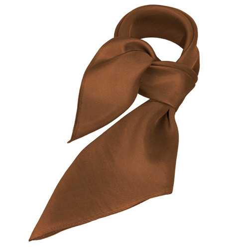 Foulard soie marron - carré (1)