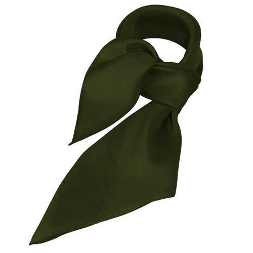 Foulard soie vert foncé - carré (1)