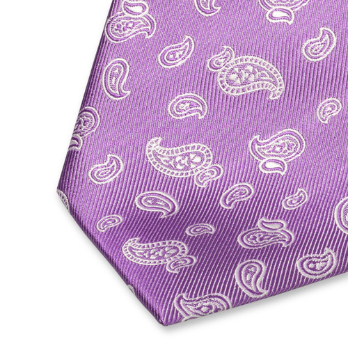 Cravate Paisley lilas (2)