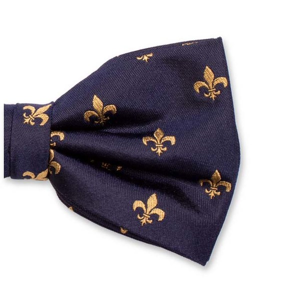 Noeud Papillon deluxe Bleu Foncé - Fleur de Lys (2)