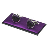 Boutons de manchette homme violet foncé - Thumbnail 1