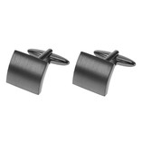 Boutons de manchette Square Gun Metal - Thumbnail 1