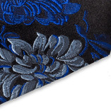 Cravate Bleu cobalt fleuri - Thumbnail 2