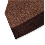 Cravate Block Stripe Marron Foncé - Beige - Gris - Thumbnail 3