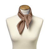 Foulard soie beige - carré - Thumbnail 2