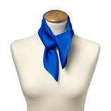 Foulard soie bleu roi - carré - Thumbnail 2