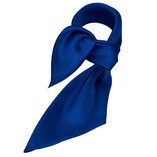 Foulard soie bleu roi - carré - Thumbnail 1