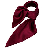 Foulard carré soie uni bordeaux - Thumbnail 1