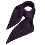 Foulard carré soie uni violet foncé - Thumbnail 1