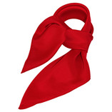 Foulard polyester rouge - carré - Thumbnail 1