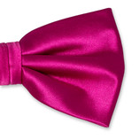 Nœud papillon en polyester fuchsia  - Thumbnail 2