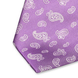 Cravate Paisley lilas - Thumbnail 2