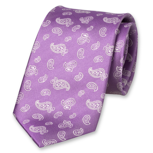 Cravate Paisley lilas (1)